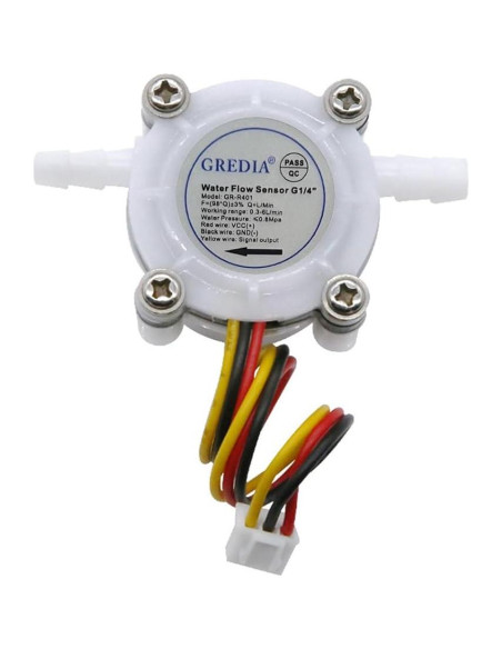 Sensor de flujo de agua GREDIA 1/4" 0.3-6L/min paquete de 2