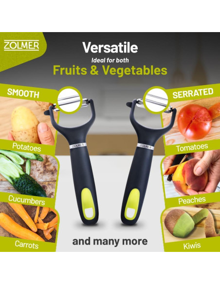Pelador de Verduras ZOLMER con Cuchillas de Acero Inoxidable