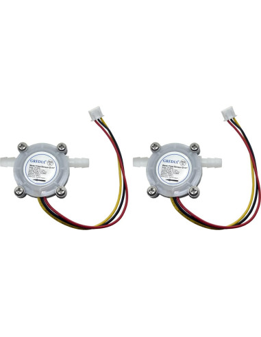 Sensor de flujo de agua GREDIA 1/4" 0.3-6L/min paquete de 2