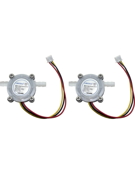 Sensor de flujo de agua GREDIA 1/4" 0.3-6L/min paquete de 2