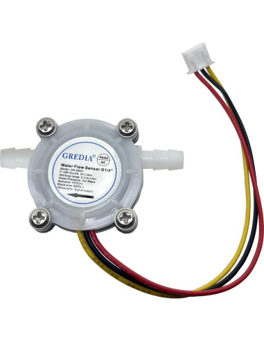 Sensor de flujo de agua GREDIA 1/4" 0.3-6L/min paquete de 2