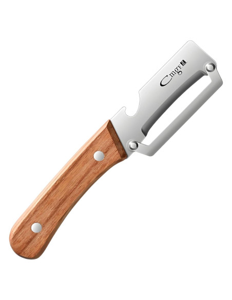 Pelador de Verduras ANMIOU con Mango de Madera y Abrebotellas