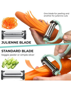 Juego de Peladores de Verduras BuyBrilliance 3 en 1 - Antideslizante 2