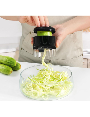 Cortador Espiralizador de Verduras 3 en 1 SUREWIN Negro
