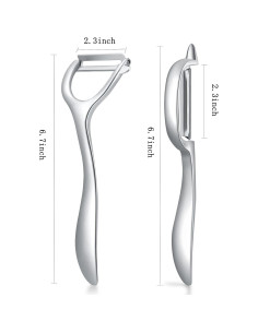 Juego de 2 peladores de verduras Honsen acero inoxidable 2