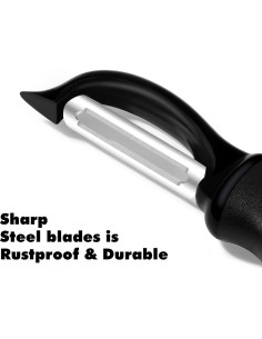 Pelador de Verduras Rainspire GPJT-HEI Acero Inoxidable Negro 2