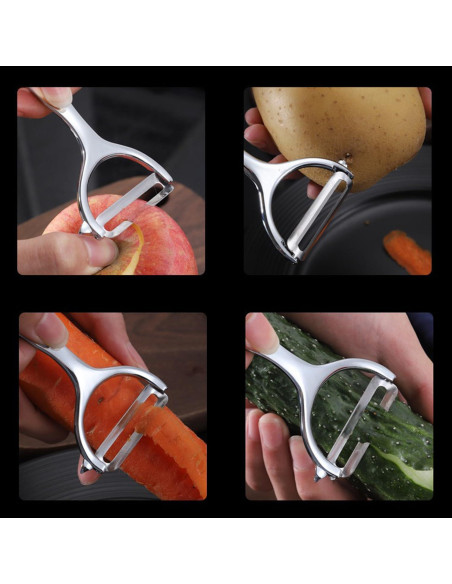 Pelador de Verduras y Frutas LASUND Acero Inoxidable Antideslizante Pelador de Verduras y Frutas LASUND Acero Inoxidable Antideslizante