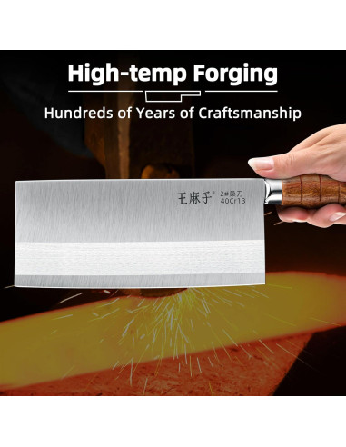 Cuchillo de Chef WANGMAZI 20.32cm Acero Inoxidable Plata