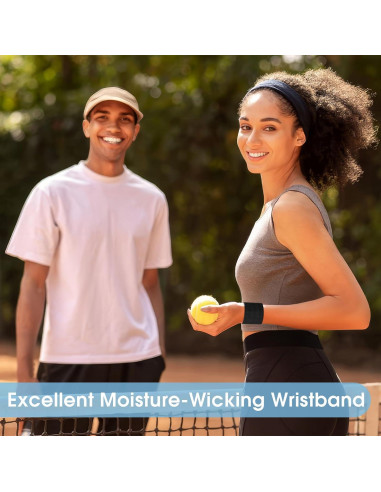 8 Bandas de Sudor para Muñeca PEASUG - Algodón Absorbente