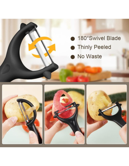 Set de Peladores de Verduras AUAUY 2PCS Acero Inoxidable