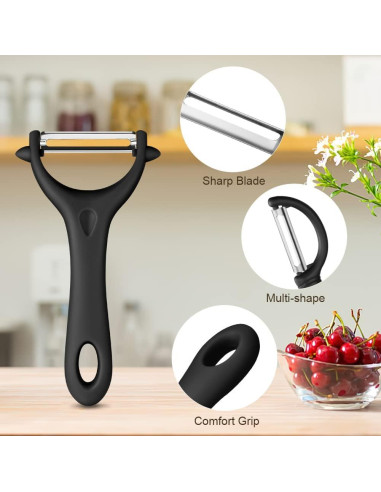 Set de Peladores de Verduras AUAUY 2PCS Acero Inoxidable