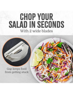 Picadora de Ensalada Mezzaluna Mindful Design Acero Inoxidable 15.24 cm 2