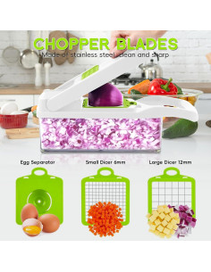 Cortador de Verduras 17-en-1 HYBIZEJZ con Contenedor Verde 2