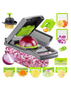 Picadora de Alimentos Multifuncional QXSTME - 8 Cuchillas, Manual