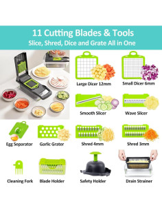 Picadora de Alimentos Multifuncional QXSTME - 8 Cuchillas, Manual 2