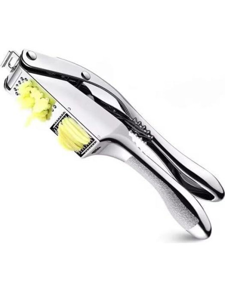 Prensa y Cortador de Ajo 2 en 1 Genérico - Acero Inoxidable