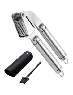 Prensa de Ajo SK ACCESSORIES de Acero Inoxidable con Pelador y Cepillo 2