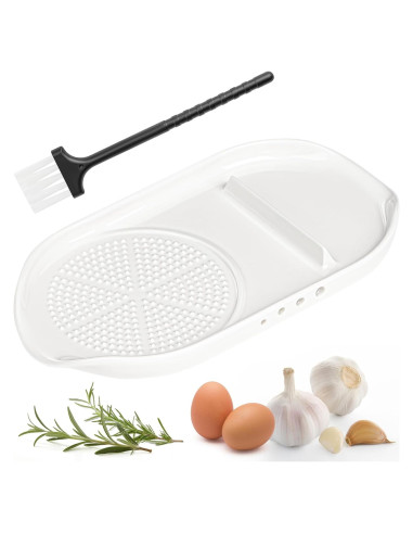 Plato Rallador de Ajo y Jengibre Luvan 4 en 1 Cerámica