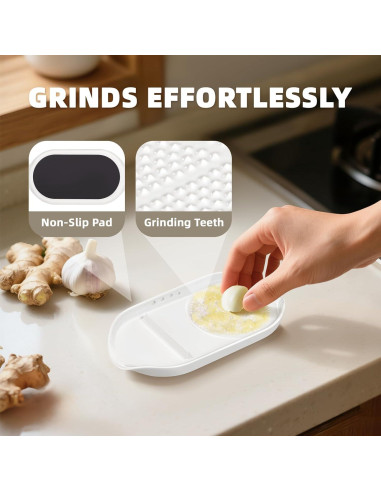 Plato Rallador de Ajo y Jengibre Luvan 4 en 1 Cerámica