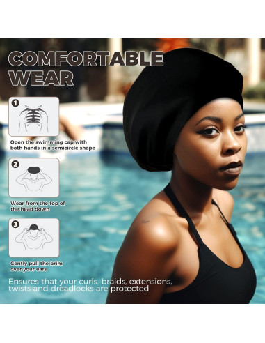 Gorro de Natación Grande YOGINGO Silicona para Cabello Largo