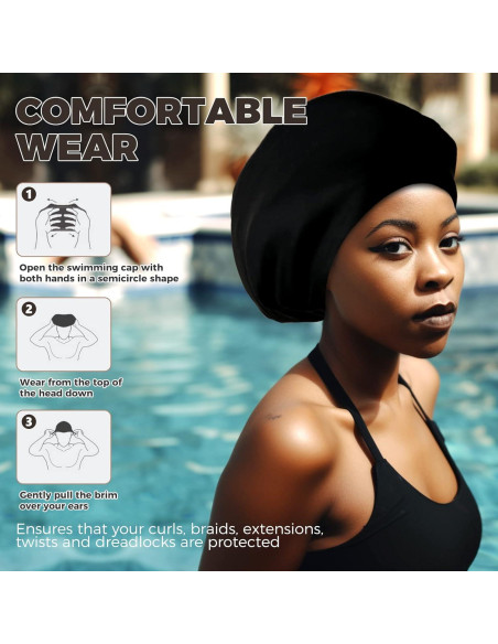 Gorro de Natación Grande YOGINGO Silicona para Cabello Largo