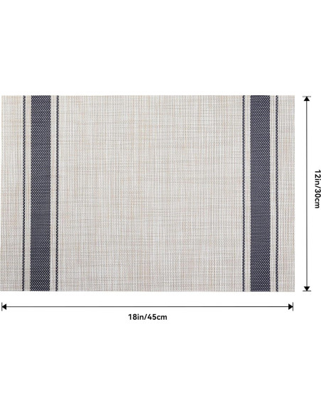 Manteles Individuales Leetaltree Caqui-Azul Juego de 6