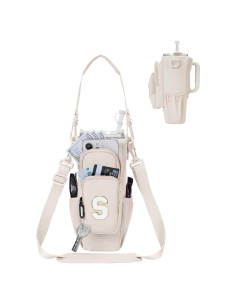 Bolsa Portabotellas de Agua Sportsnew con Iniciales - Beige