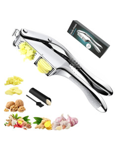Prensa y Cortador de Ajo 3 en 1 Genérico - Acero Inoxidable