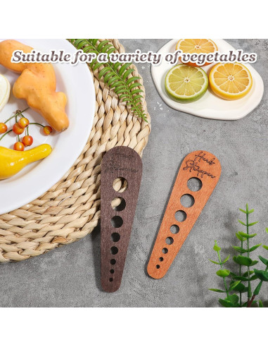 2 Piezas Deshojadora de Verduras de Madera Tweruna 15 cm