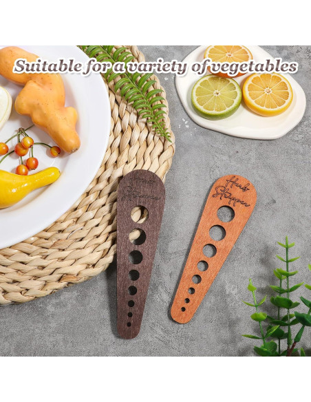 2 Piezas Deshojadora de Verduras de Madera Tweruna 15 cm