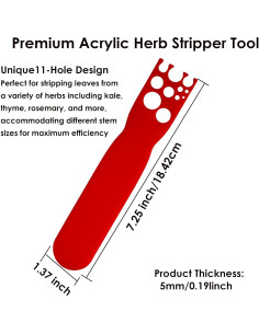 Despojador de Hierbas Cobata Rojo 11 Agujeros - Herramienta de Cocina 2