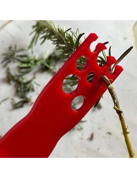 Despojador de Hierbas Cobata Rojo 11 Agujeros - Herramienta de Cocina