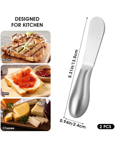 Juego de 2 cuchillos para untar mantequilla WY LIGHTING LEVEL