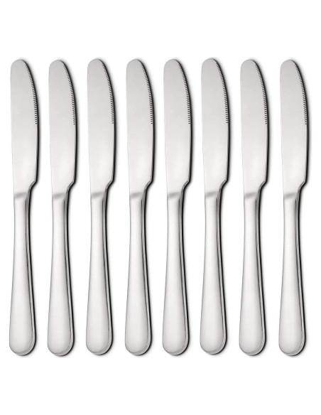 Juego de 8 Cuchillos para Mantequilla Lazooy 23 cm Acero Inoxidable
