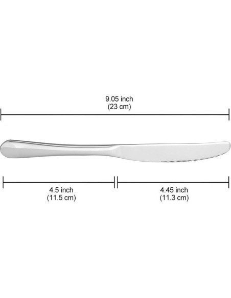 Juego de 8 Cuchillos para Mantequilla Lazooy 23 cm Acero Inoxidable