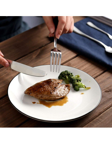 Juego de 8 Cuchillos para Mantequilla Lazooy 23 cm Acero Inoxidable