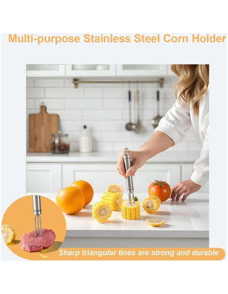 Set de Peladores de Maíz HKFALDRR 3 Piezas Acero Inoxidable