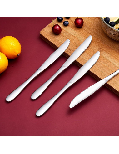 Juego de cuchillos de mesa Aebeky 8 piezas acero inoxidable