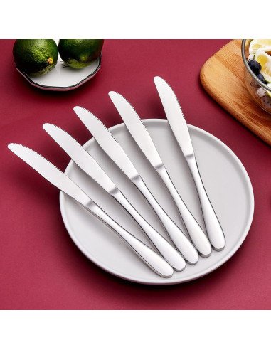 Juego de cuchillos de mesa Aebeky 8 piezas acero inoxidable
