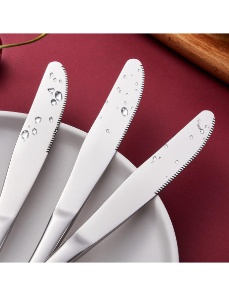 Juego de cuchillos de mesa Aebeky 8 piezas acero inoxidable