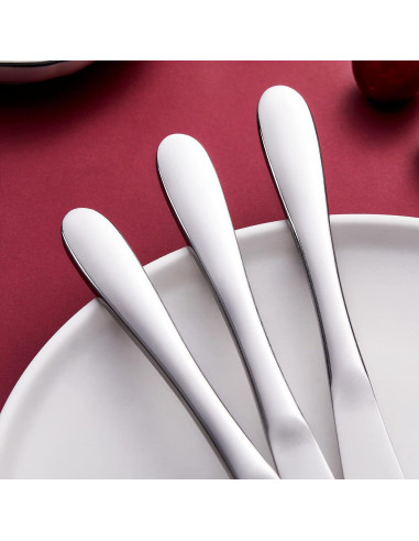 Juego de cuchillos de mesa Aebeky 8 piezas acero inoxidable