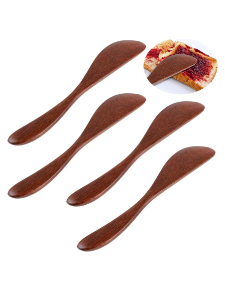 Espátulas de Mantequilla de Madera Ymapinc 4 Piezas 15.3 cm