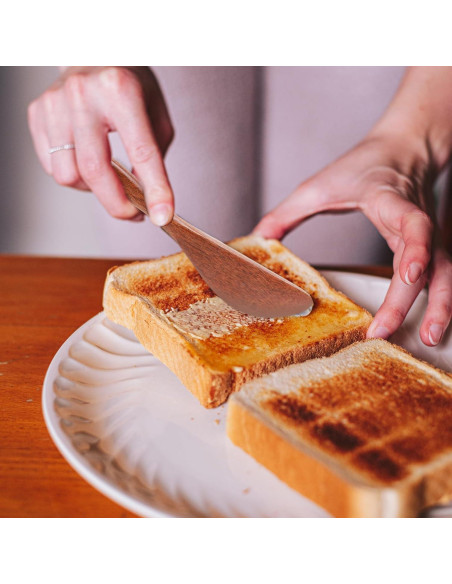Espátulas de Mantequilla de Madera Ymapinc 4 Piezas 15.3 cm