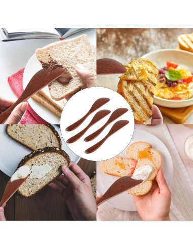 Espátulas de Mantequilla de Madera Ymapinc 4 Piezas 15.3 cm