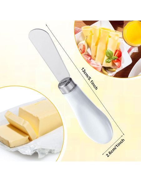 Cuchillos de Mantequilla Mixweer 4 Pcs Acero Inoxidable 13 cm