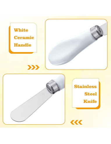 Cuchillos de Mantequilla Mixweer 4 Pcs Acero Inoxidable 13 cm