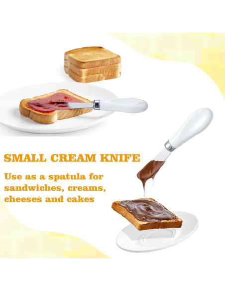 Cuchillos de Mantequilla Mixweer 4 Pcs Acero Inoxidable 13 cm