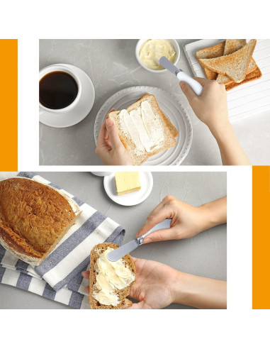 Cuchillos de Mantequilla Mixweer 4 Pcs Acero Inoxidable 13 cm