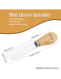 Juego de 25 Espátulas para Queso Diffenlon - Acero Inoxidable 2