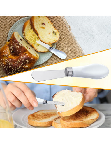 Cuchillos de Mantequilla Mixweer 4 Pcs Acero Inoxidable 13 cm